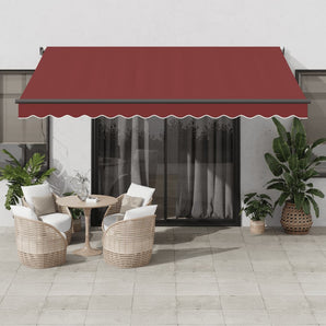 Copertină retractabilă Burgundy 400 × 350 cm Poliester