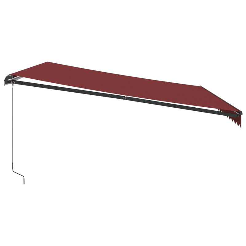 Copertina retractabilă manual, vișiniu, 450x350 cm