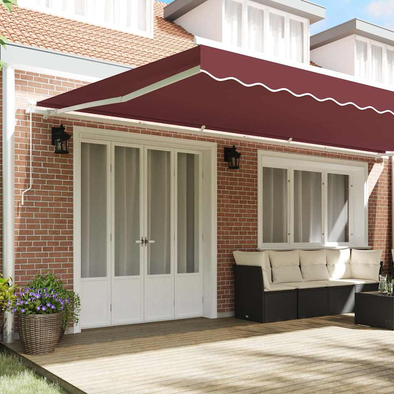 Copertina retractabilă manual, vișiniu, 600x300 cm