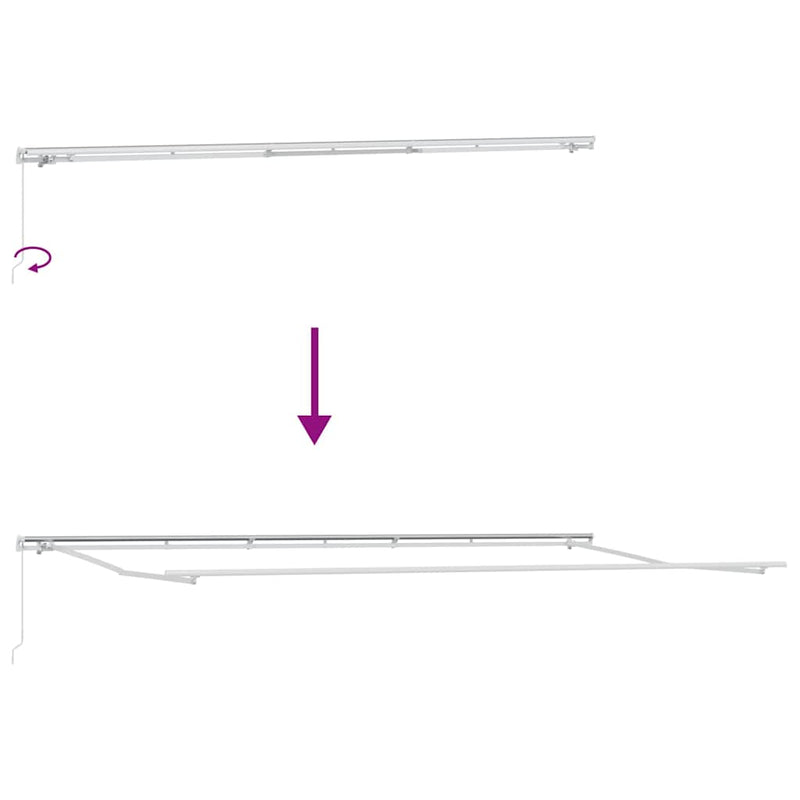 Copertina retractabilă manual, vișiniu, 600x300 cm