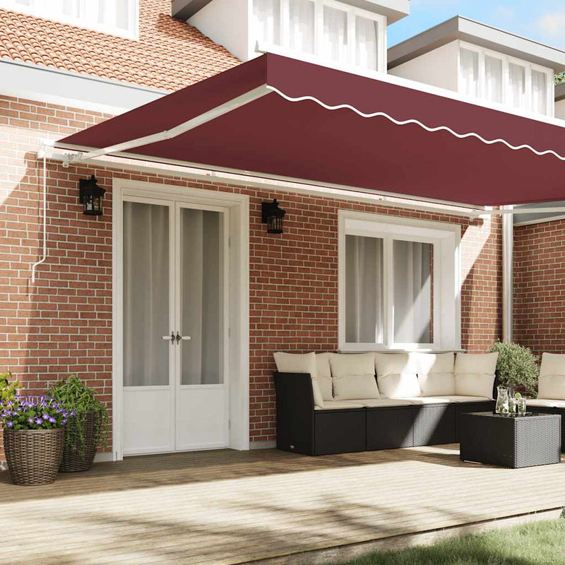Copertina retractabilă manual, vișiniu, 500x300 cm