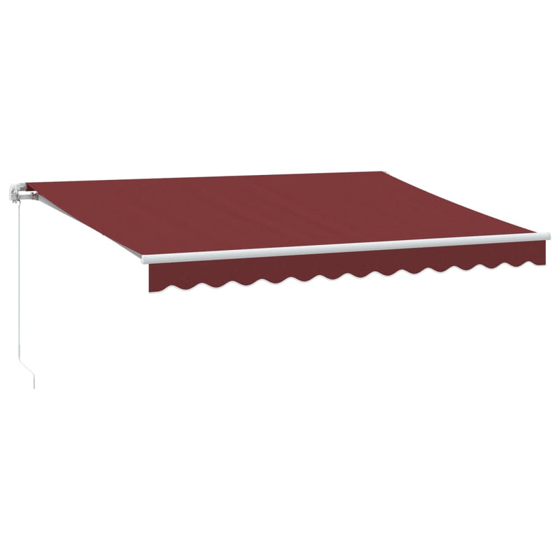 Copertina retractabilă manual, vișiniu, 350x250 cm