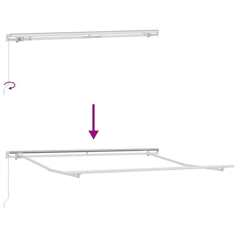 Copertina retractabilă manual, vișiniu, 300x250 cm