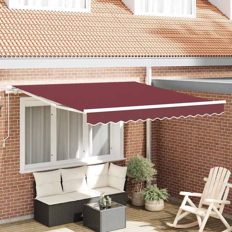 Copertina retractabilă manual, vișiniu, 300x250 cm