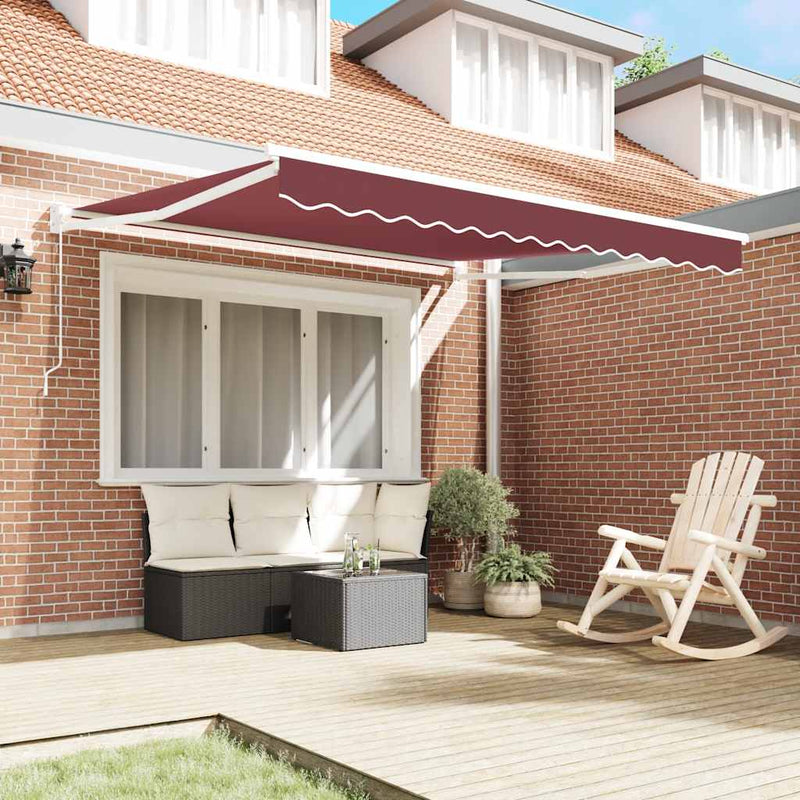 Copertina retractabilă manual, vișiniu, 300x250 cm