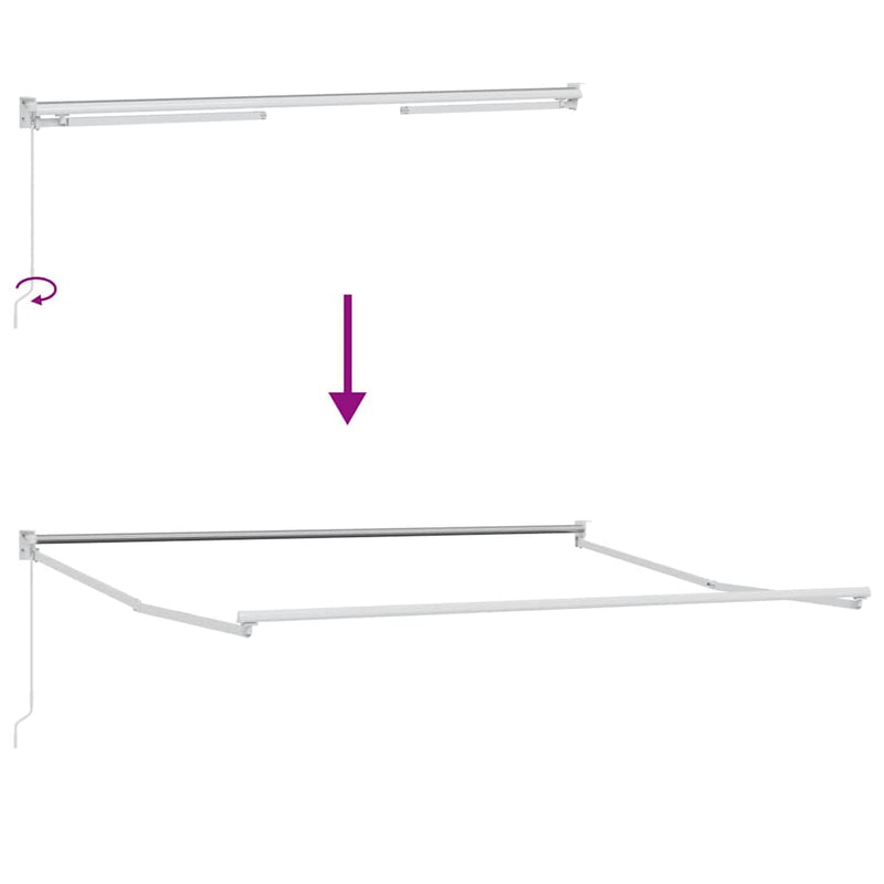 Copertina retractabilă manual, vișiniu, 300x250 cm