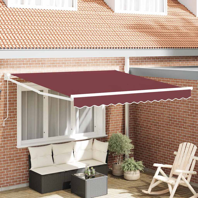 Copertina retractabilă manual, vișiniu, 300x250 cm