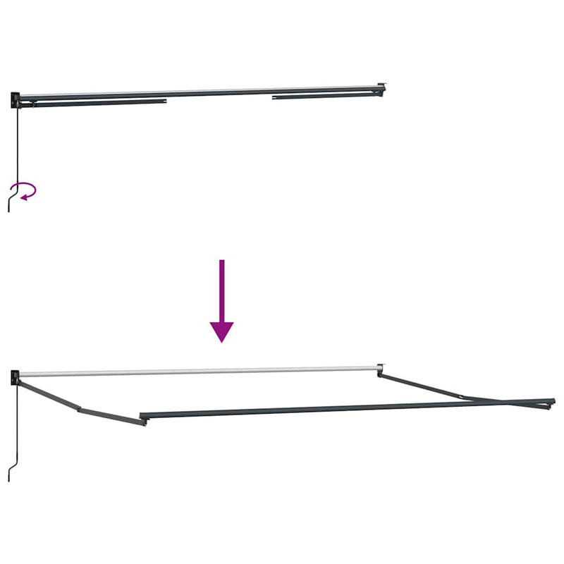 Copertina retractabilă manual, vișiniu, 400x300 cm
