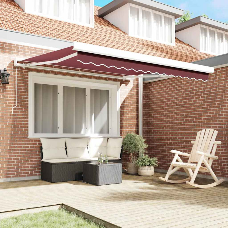 Copertina retractabilă manual, vișiniu, 300x250 cm