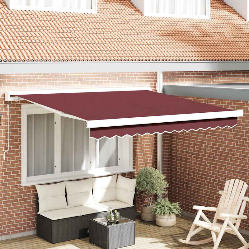 Copertina retractabilă manual, vișiniu, 300x250 cm