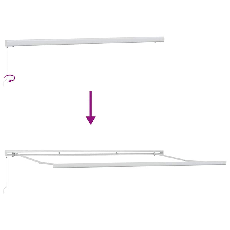 Copertina retractabilă manual, vișiniu, 500x300 cm