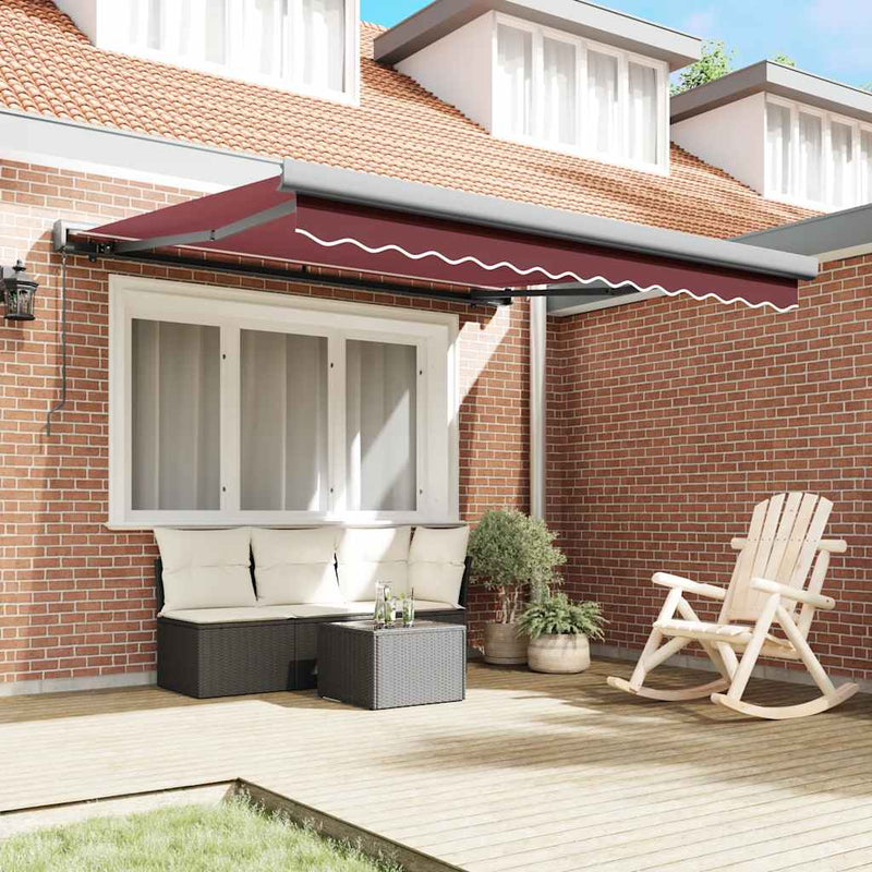 Copertina retractabilă manual, vișiniu, 300x250 cm