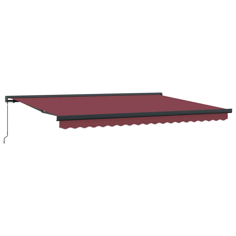 Copertina retractabilă manual, vișiniu, 450x300 cm