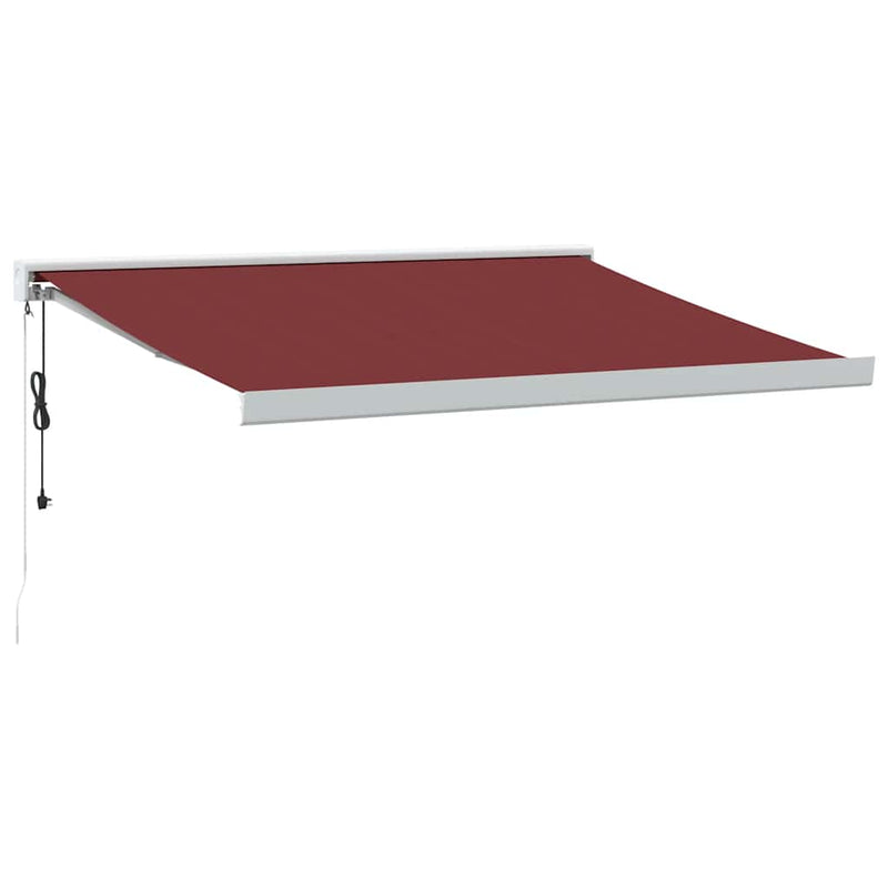 Copertină retractabilă Burgundy 350 x 250 cm Stofă și Metal