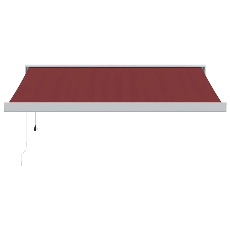 Copertină retractabilă Burgundy 350 x 250 cm Stofă și Metal