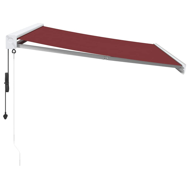 Copertină retractabilă Burgundy 350 x 250 cm Stofă și Metal