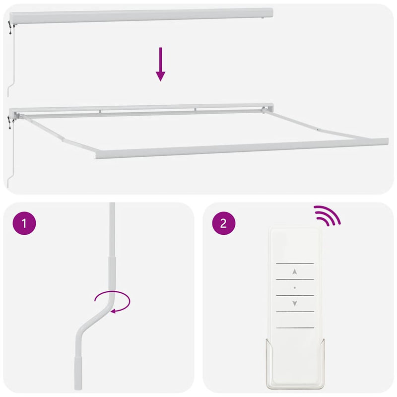 Copertină retractabilă Burgundy 450 × 300 cm Stofă și Metal