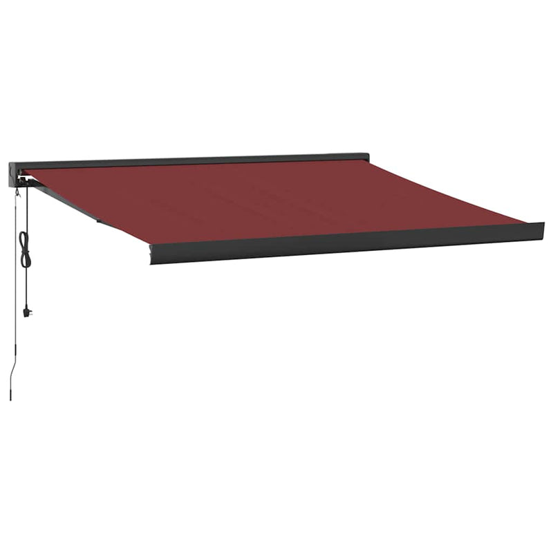 Copertină retractabilă Burgund cu Cadru Antracit 350 x 250 cm
