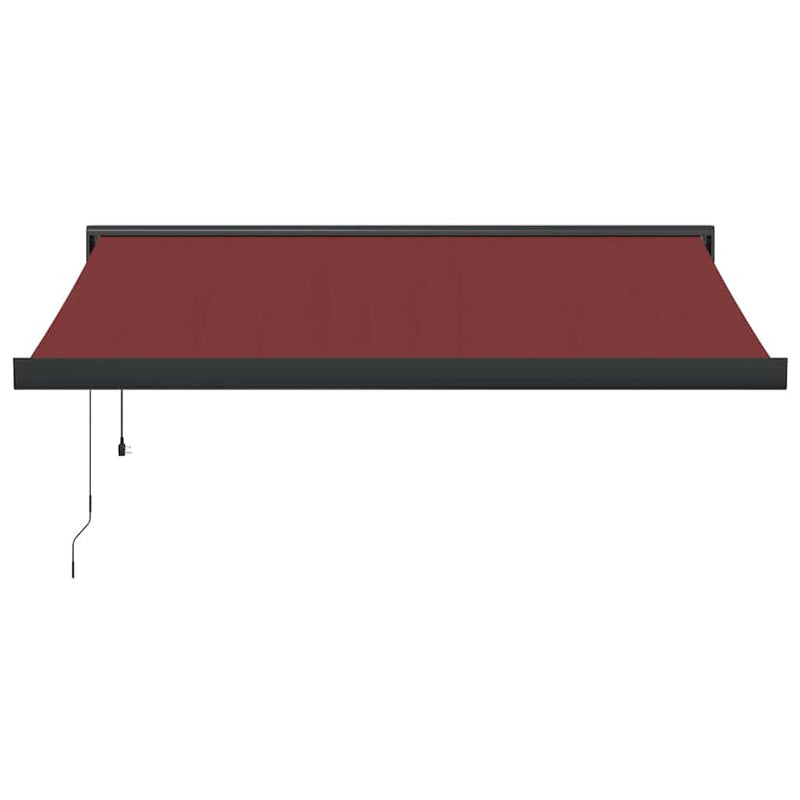 Copertină retractabilă Burgund cu Cadru Antracit 350 x 250 cm
