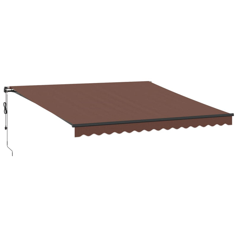 Copertină retractabilă Maro 400 × 350 cm Poliester
