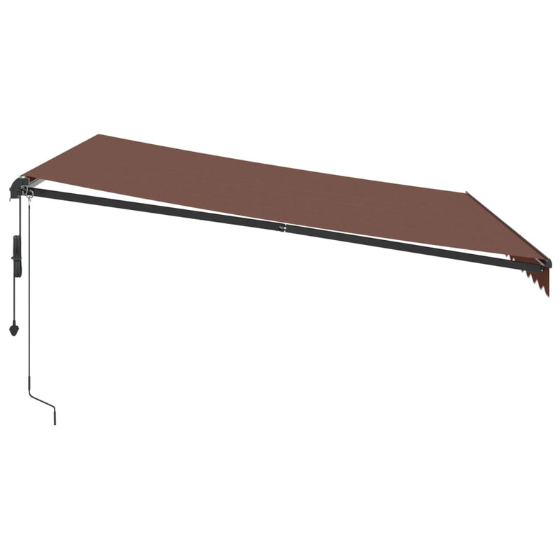 Copertină retractabilă Maro 400 × 350 cm Poliester