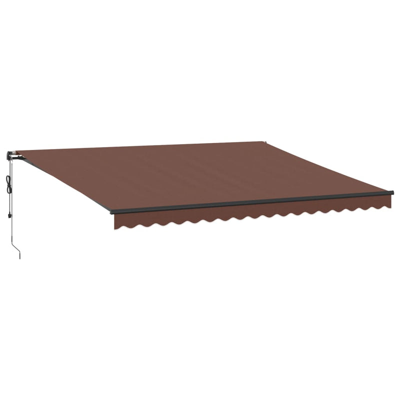 Copertină retractabilă Maro 450 × 350 cm Poliester