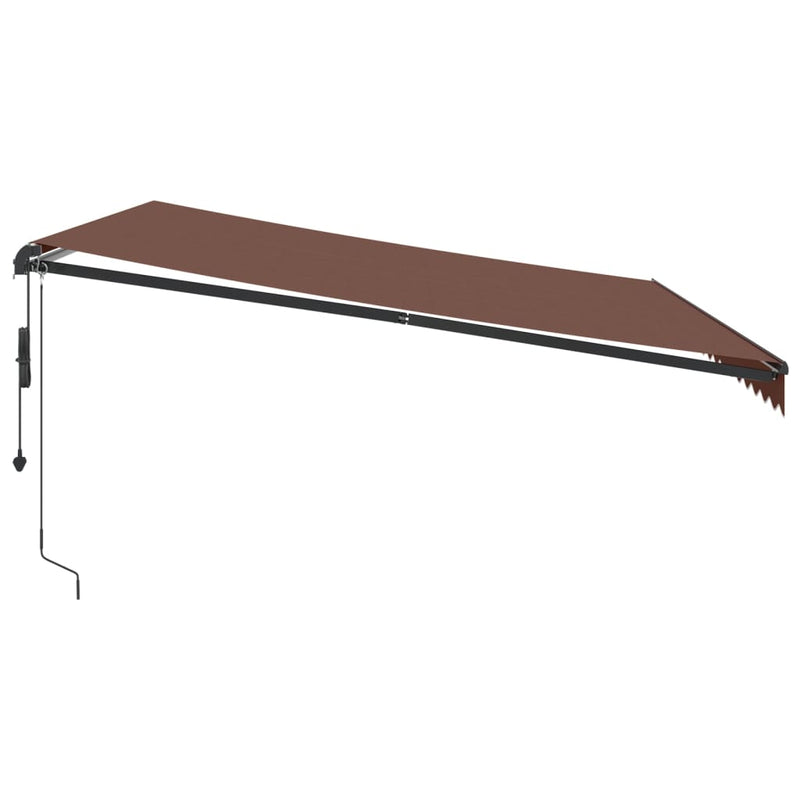 Copertină retractabilă Maro 450 × 350 cm Poliester