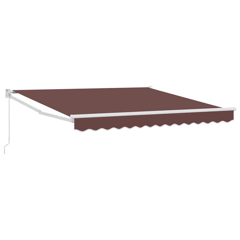 Copertină retractabilă manual, maro, 300x250 cm