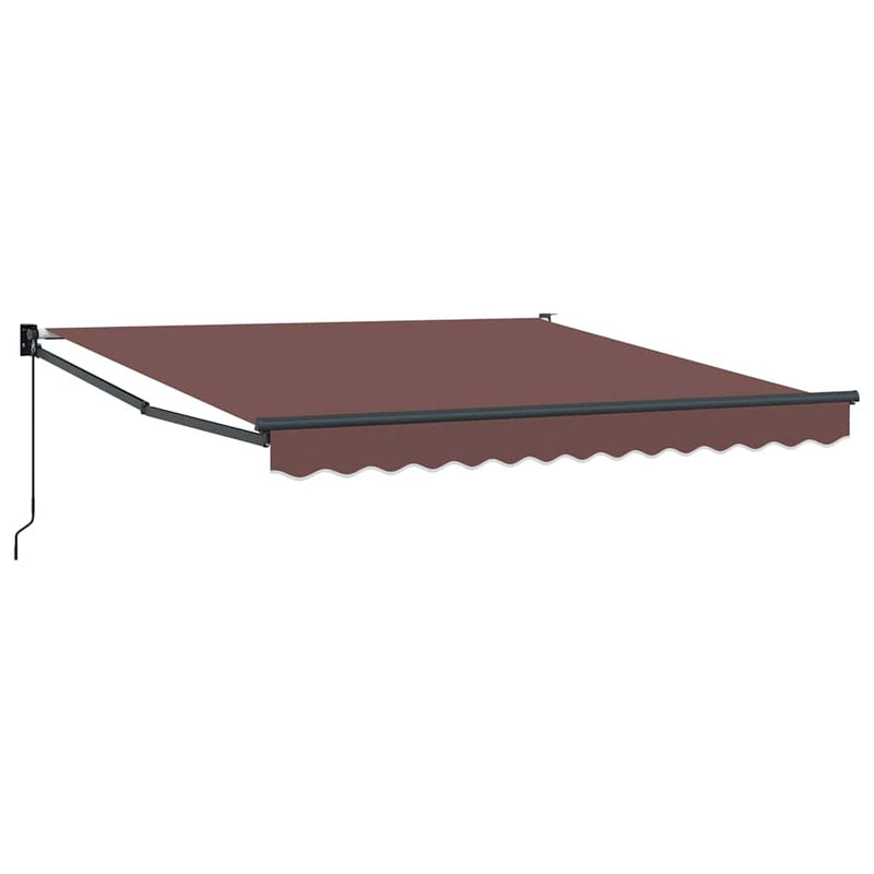 Copertină retractabilă manual, maro, 300x250 cm