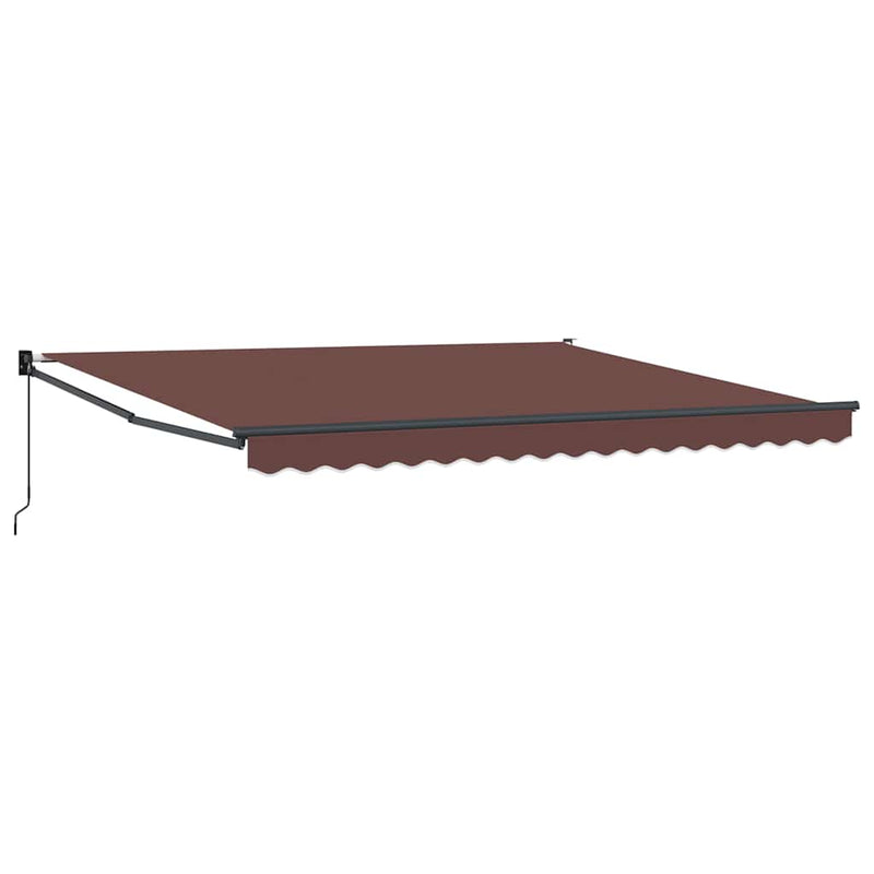 Copertină retractabilă manual, maro, 400x300 cm