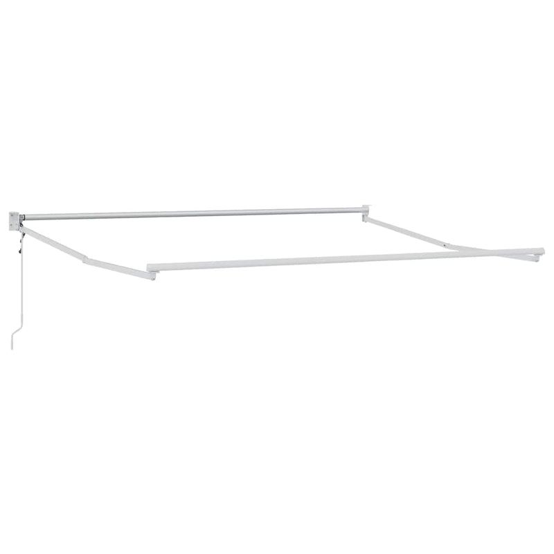 Copertină retractabilă Galben cu Cadru Alb 3 x 2,5 m