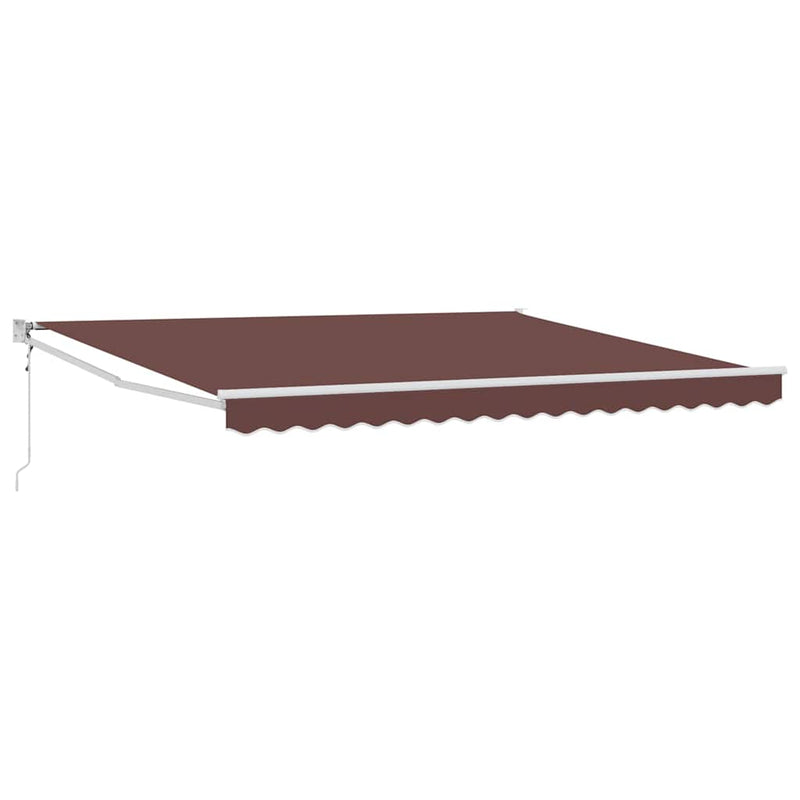 Copertină retractabilă Galben cu Cadru Alb 4 × 3 m
