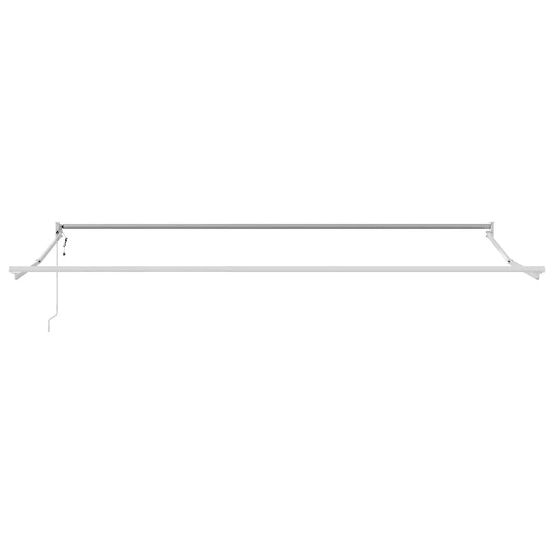 Copertină retractabilă Galben cu Cadru Alb 4 × 3 m