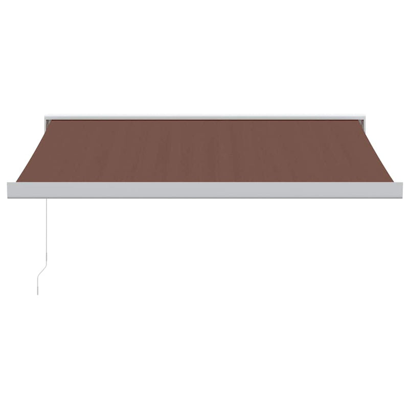 Copertină retractabilă manual, maro, 350x250 cm