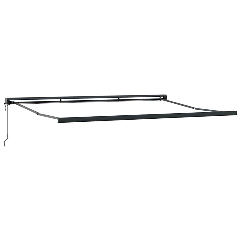 Copertină retractabilă Maro cu Cadru Antracit 400 × 300 cm