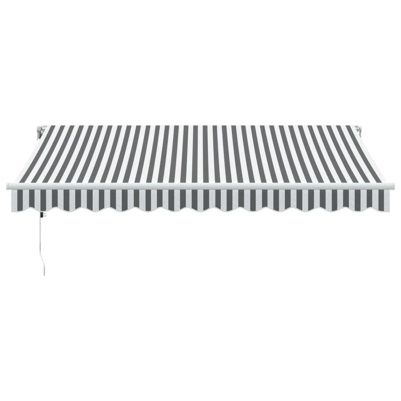 Copertină retractabilă automat cu LED, antracit/alb, 350x250 cm