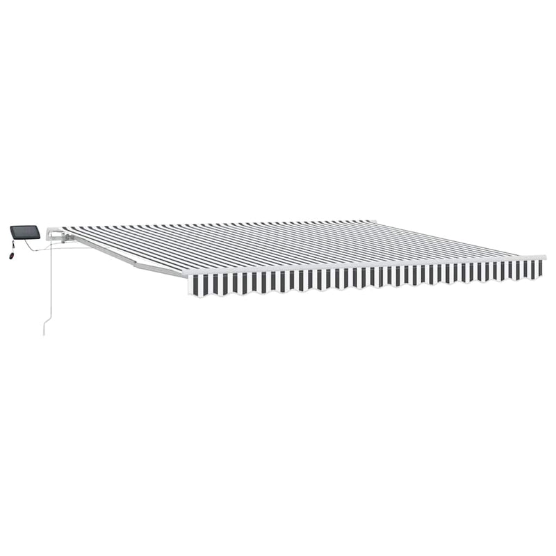 Copertină retractabilă Antracit și Alb 400 × 300 cm