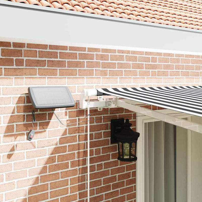 Copertină retractabilă Antracit și Alb 400 × 300 cm