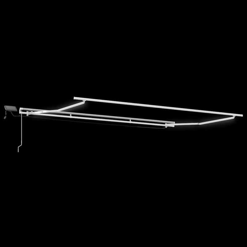 Copertină retractabilă Antracit și Alb 400 × 300 cm
