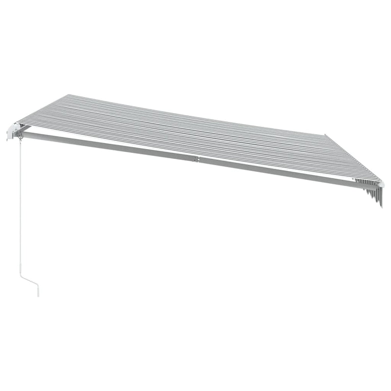 Copertină retractabilă Antracit și Alb 400 × 350 cm