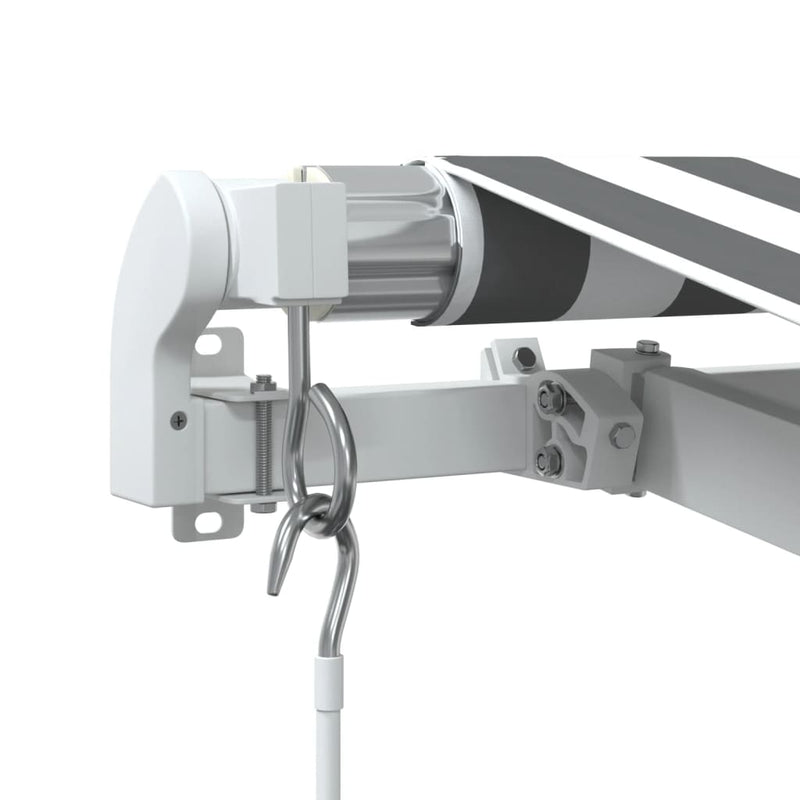 Copertină retractabilă Antracit și Alb 400 × 350 cm