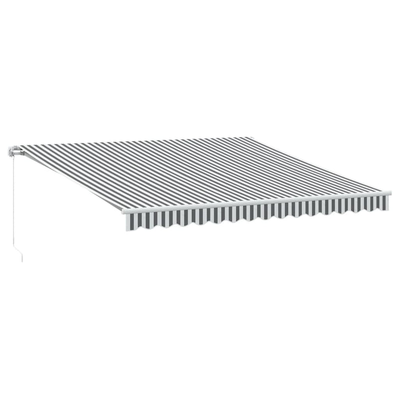 Copertină retractabilă Antracit și Alb 400 × 350 cm