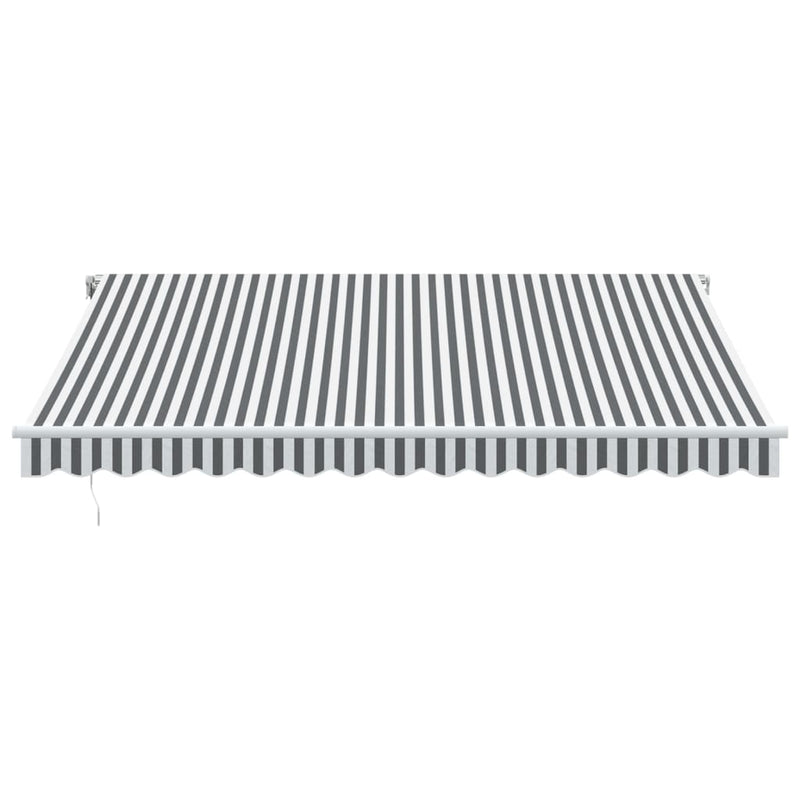 Copertină retractabilă Antracit și Alb 400 × 350 cm