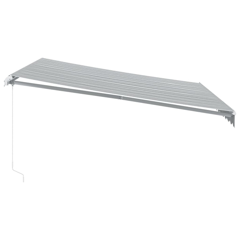 Copertină retractabilă Antracit și Alb 400 × 350 cm