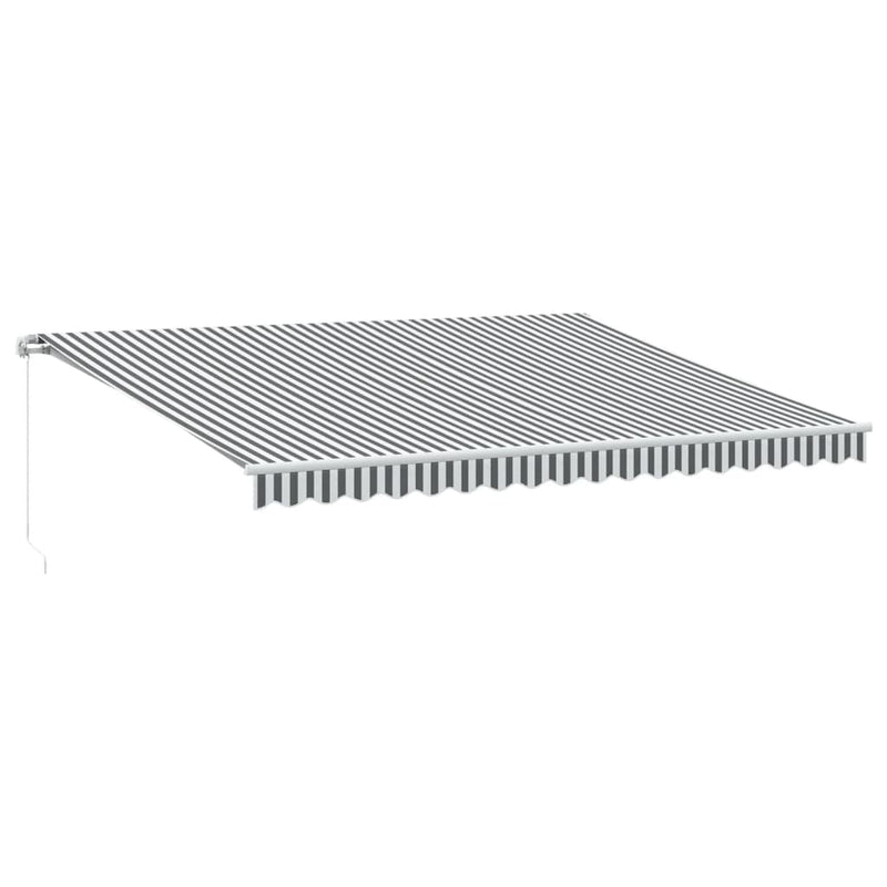 Copertină retractabilă Antracit și Alb 450 × 350 cm