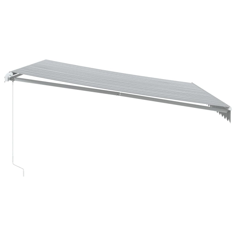 Copertină retractabilă Antracit și Alb 450 × 350 cm