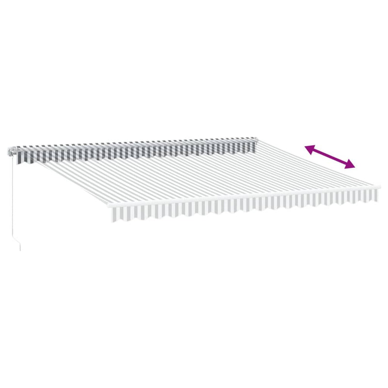 Copertină retractabilă Antracit și Alb 450 × 350 cm