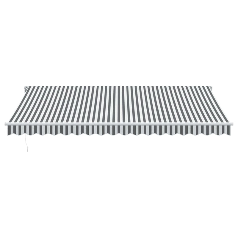 Copertină retractabilă Antracit și Alb 450 × 350 cm