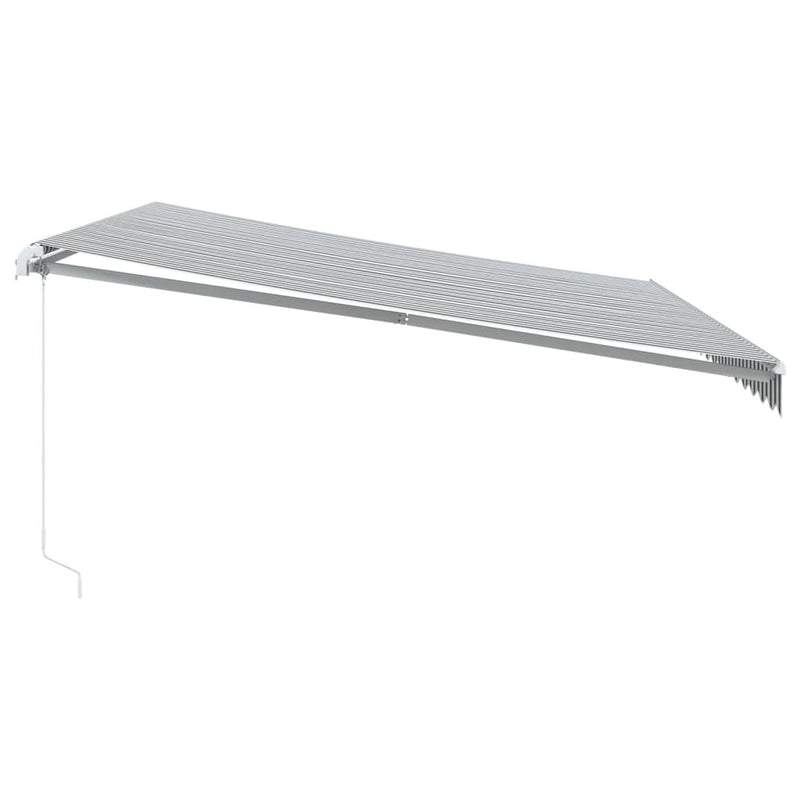 Copertină retractabilă Antracit și Alb 450 × 350 cm