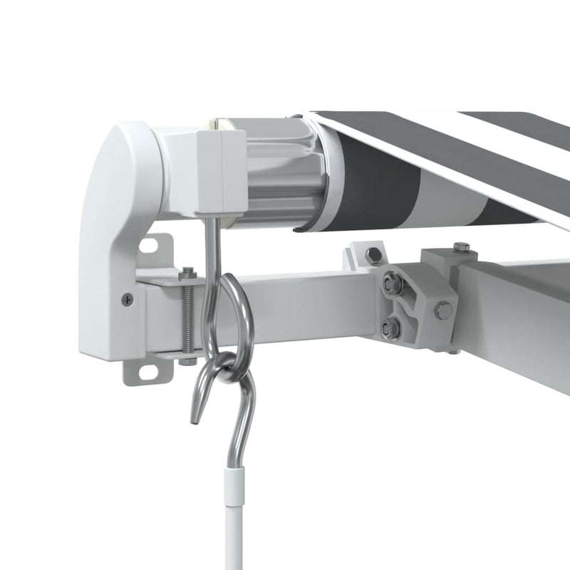 Copertină retractabilă Antracit și Alb 450 × 350 cm